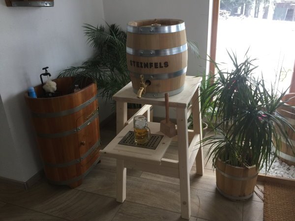Bierfass Holzkeg 20 Liter mit VA Blase